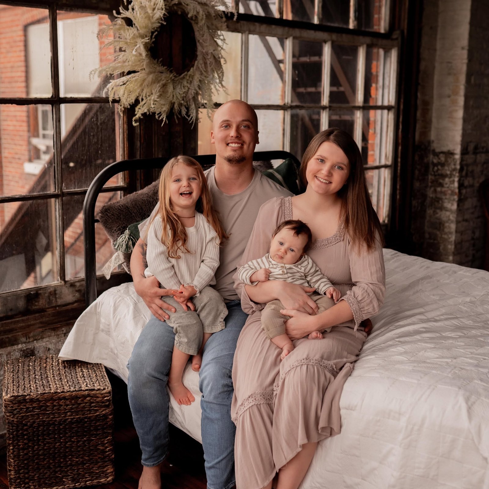 Caden Gibson with his family